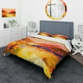 thumbnail image 1 of Designart 'Colorful Yellow Red Floral Background' Traditional Duvet Cover Set, 1 of 4