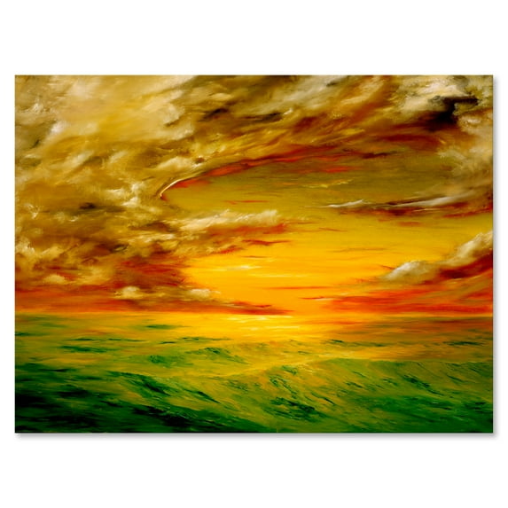 Designart ' Colorful and Bright Sunset At Santa Rosa California ' Farmhouse Canvas Wall Art Print