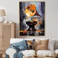 thumbnail image 1 of Designart "Colorful modern Phonograph Fusion" Entertainment Floater Framed Wall Art Print, 1 of 7