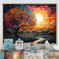 thumbnail image 1 of Designart "Colorfully Fused Countryside Landscape" Countryside Floater Framed Wall Art Living Room, 1 of 5