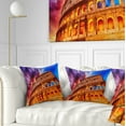 thumbnail image 1 of Designart Colosseum Rome Italy - Monumental Photo Throw Pillow - 18x18, 1 of 5