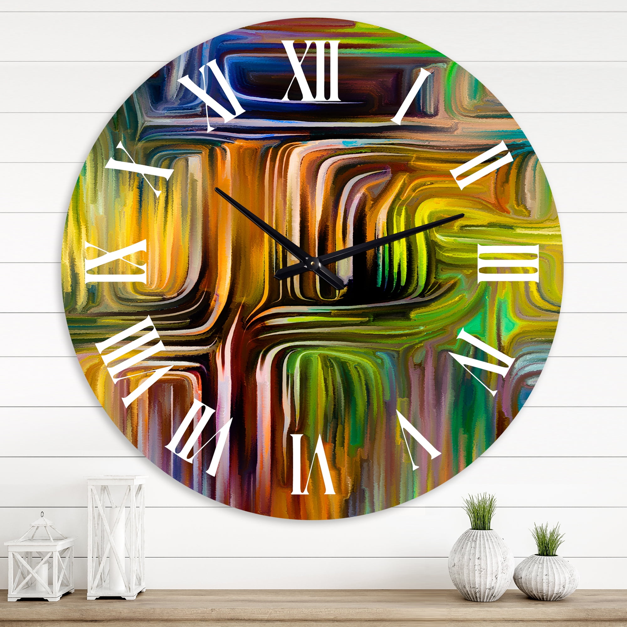 Designart 'Colour Fusion I' Modern Wall Clock