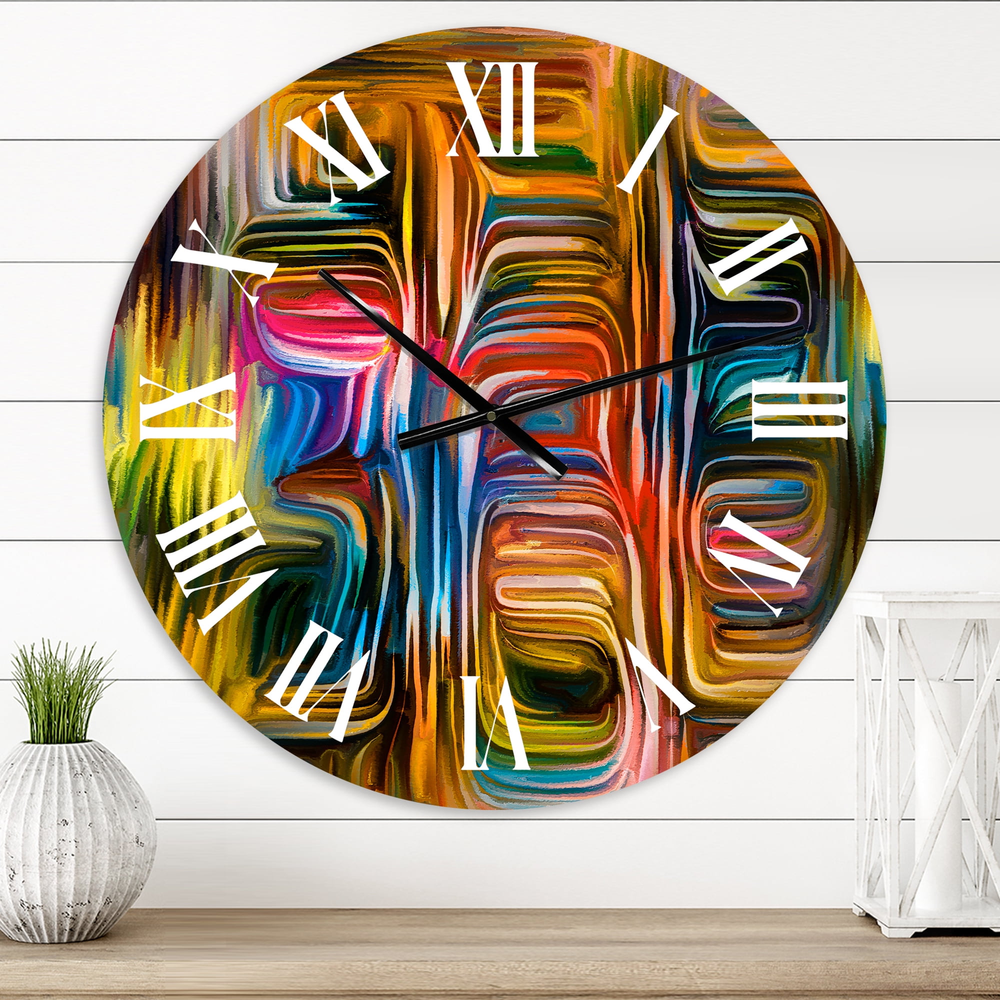 Designart 'Colour Fusion Ii' Modern Wall Clock