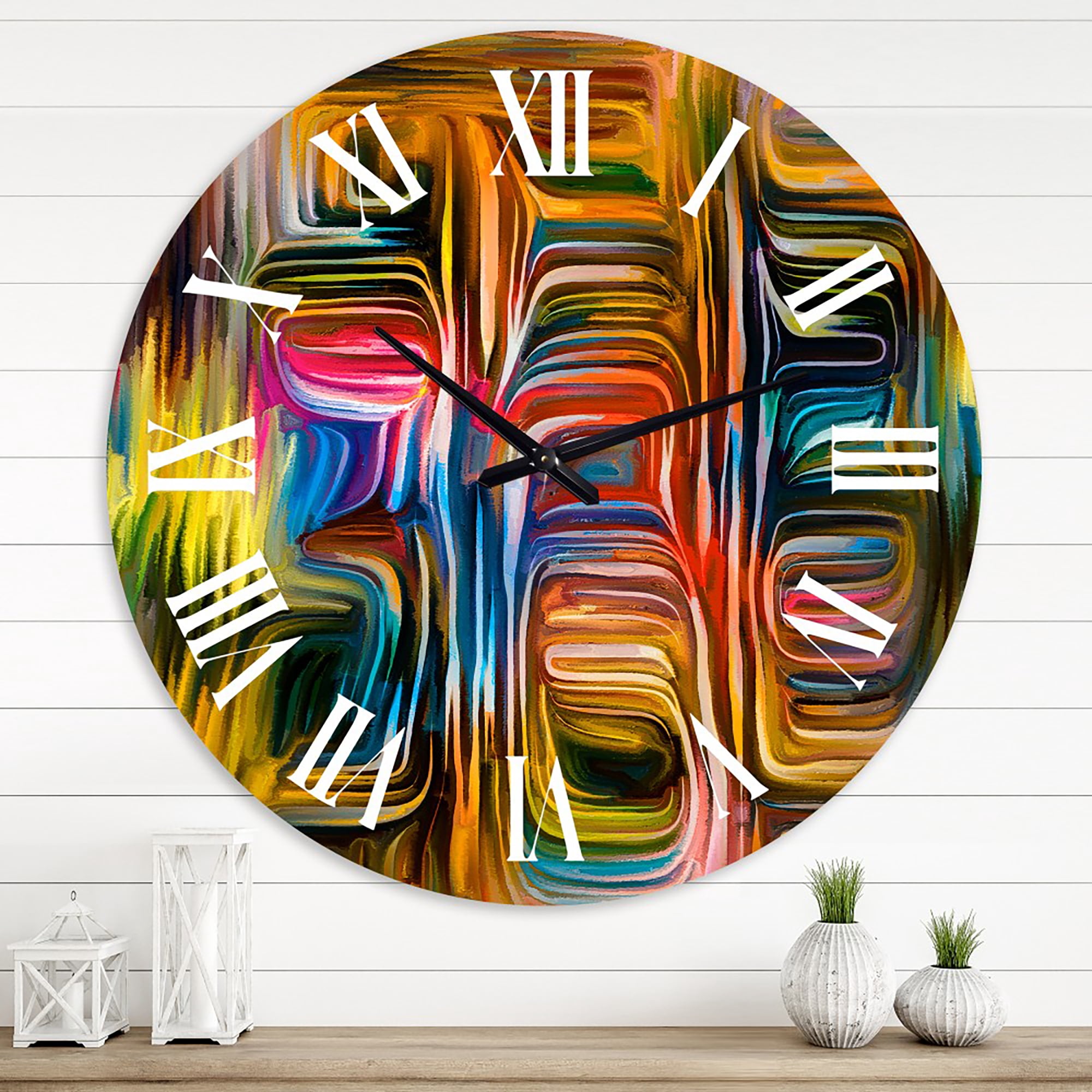 Designart 'Colour Fusion Ii' Modern Wall Clock
