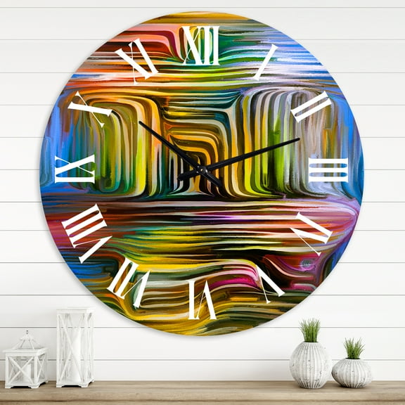 Designart 'Colour Fusion Viii' Modern Wall Clock