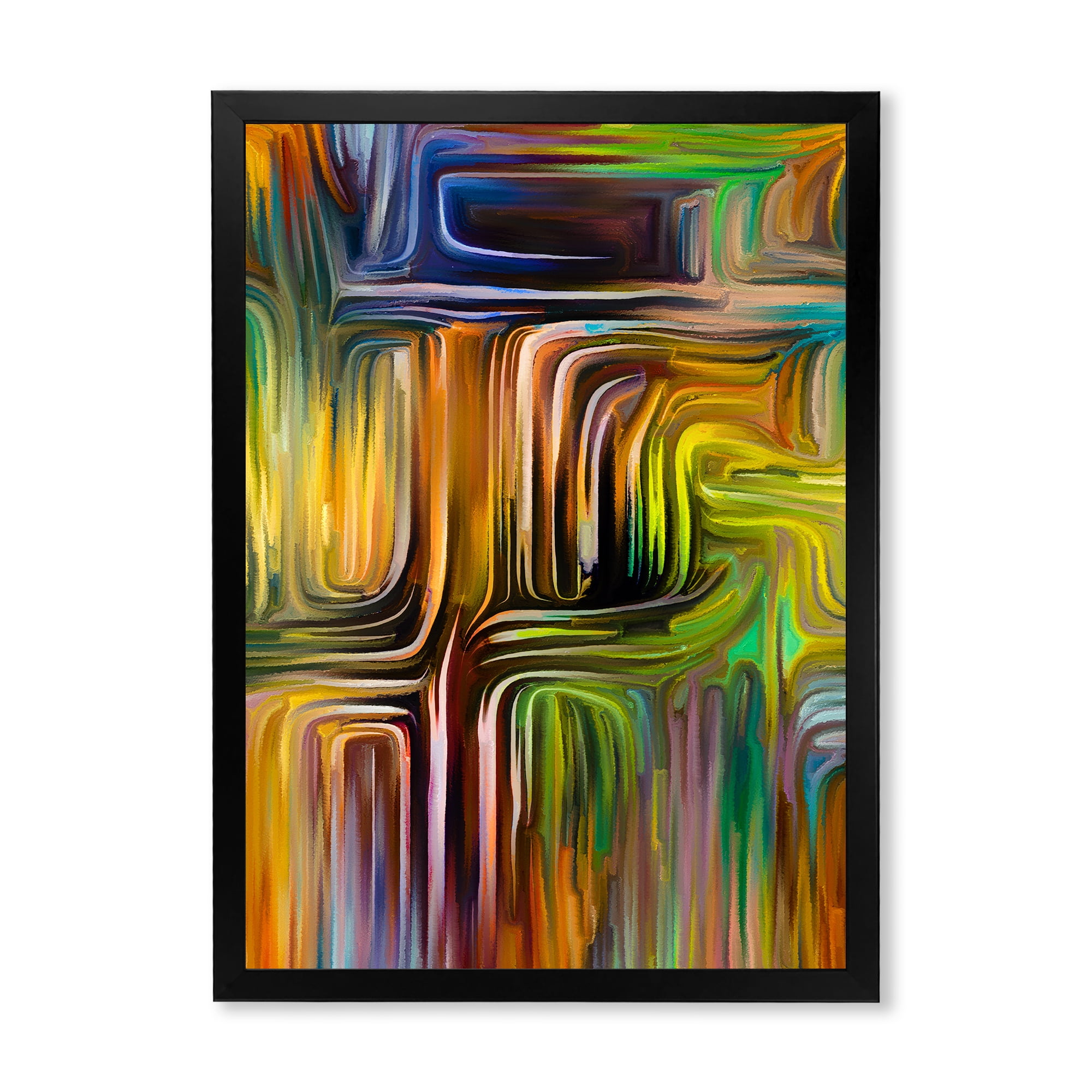 Designart 'Colour Spiral Fusion I' Modern Framed Art Print