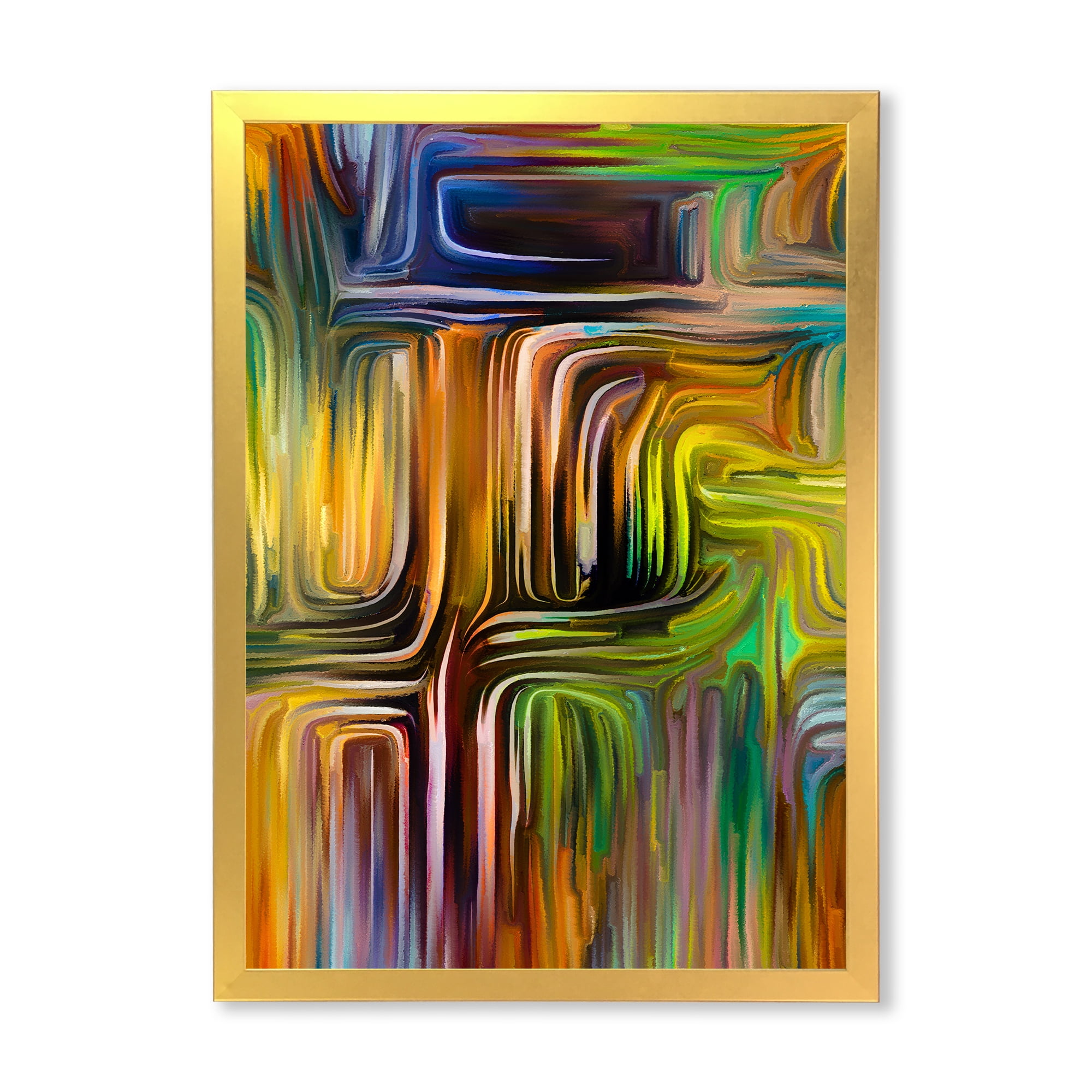 Designart 'Colour Spiral Fusion I' Modern Framed Art Print