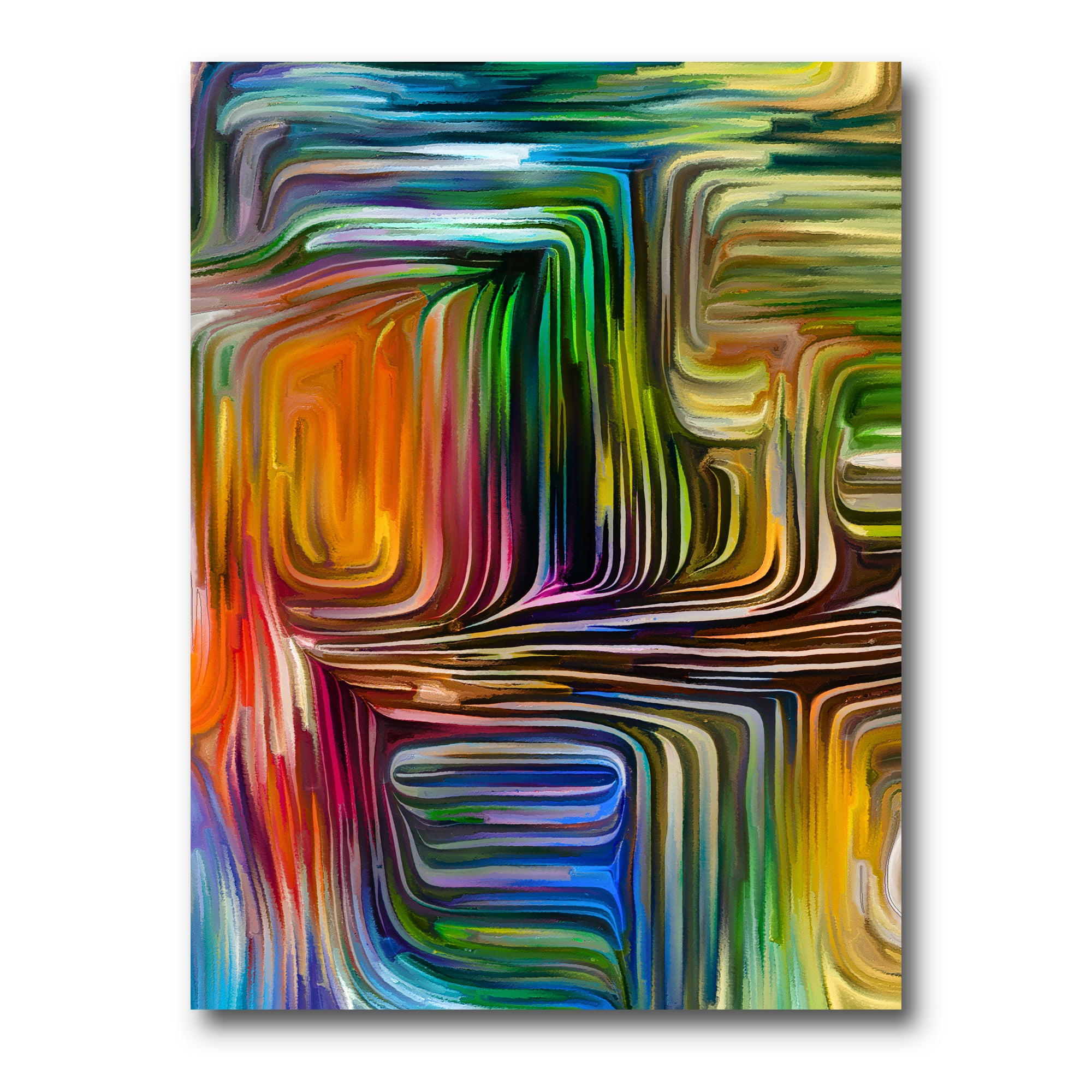 Designart ' Colour Spiral Fusion III ' Modern Canvas Wall Art Print