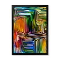 Designart 'Colour Spiral Fusion III' Modern Framed Art Print