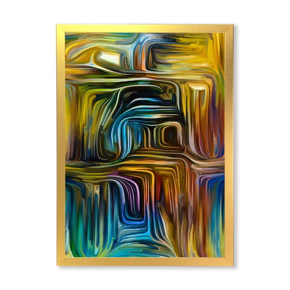 Designart 'Colour Spiral Fusion IV' Modern Framed Art Print