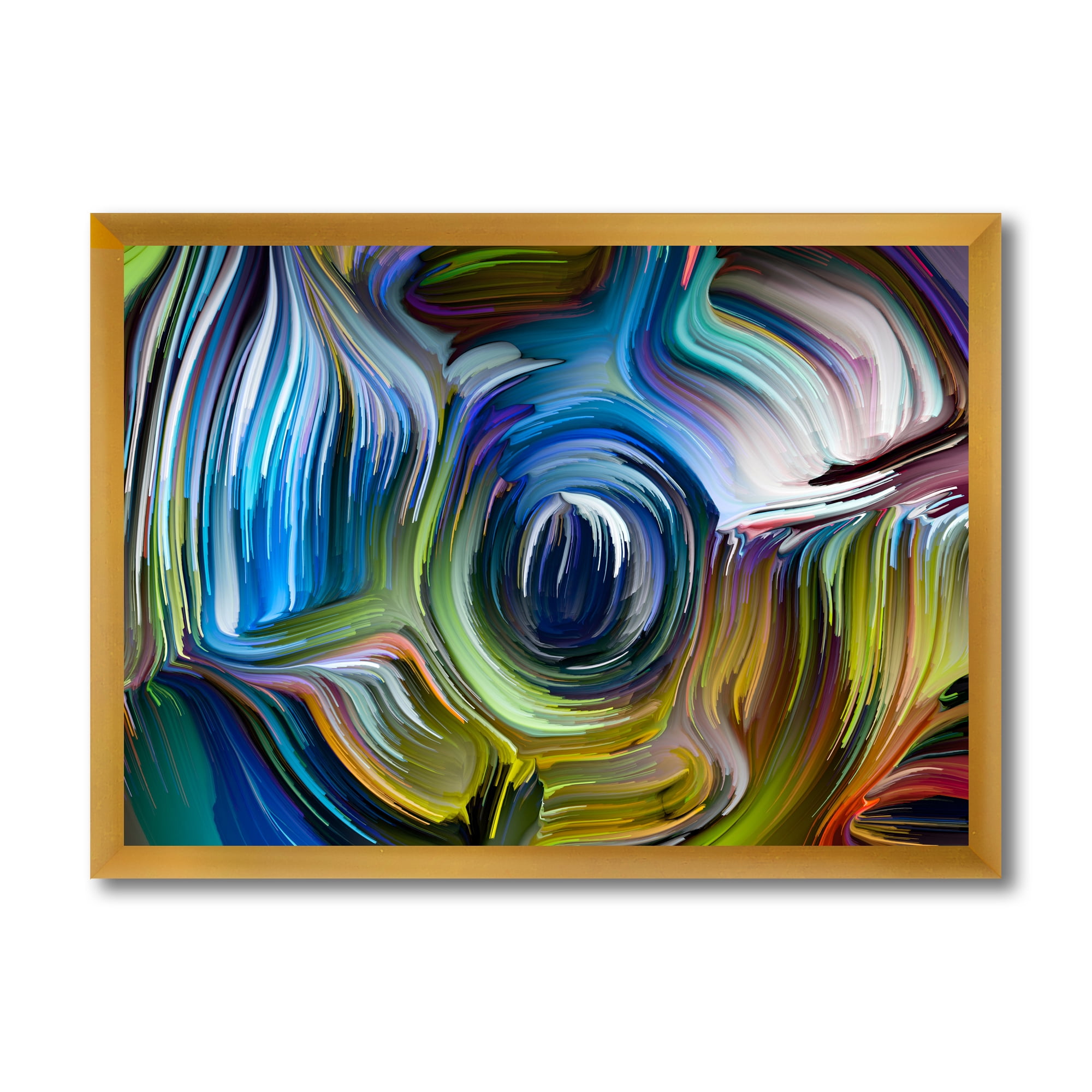 Designart 'Colour Spiral Fusion' Modern Framed Art Print