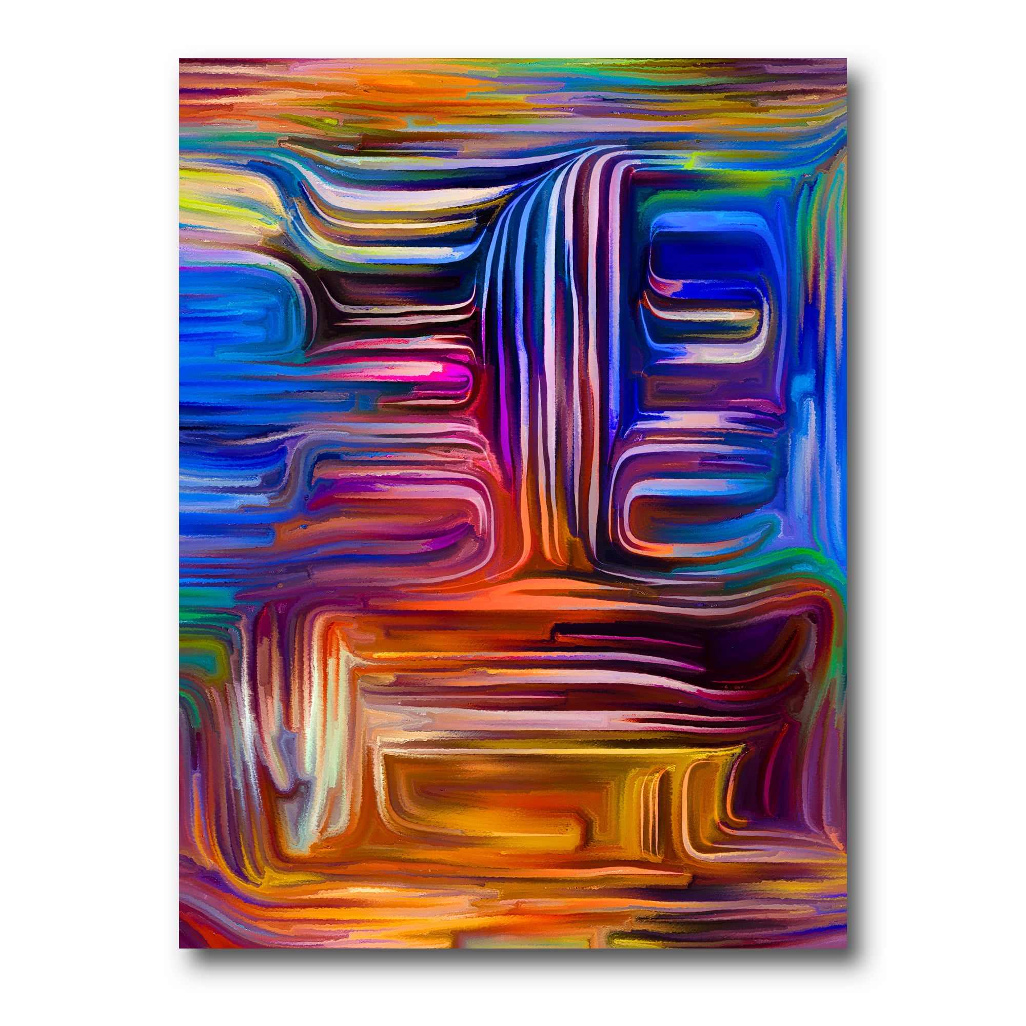 Designart ' Colour Spiral Fusion V ' Modern Canvas Wall Art Print