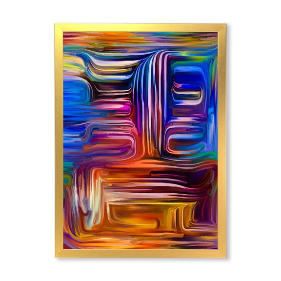 Designart 'Colour Spiral Fusion V' Modern Framed Art Print