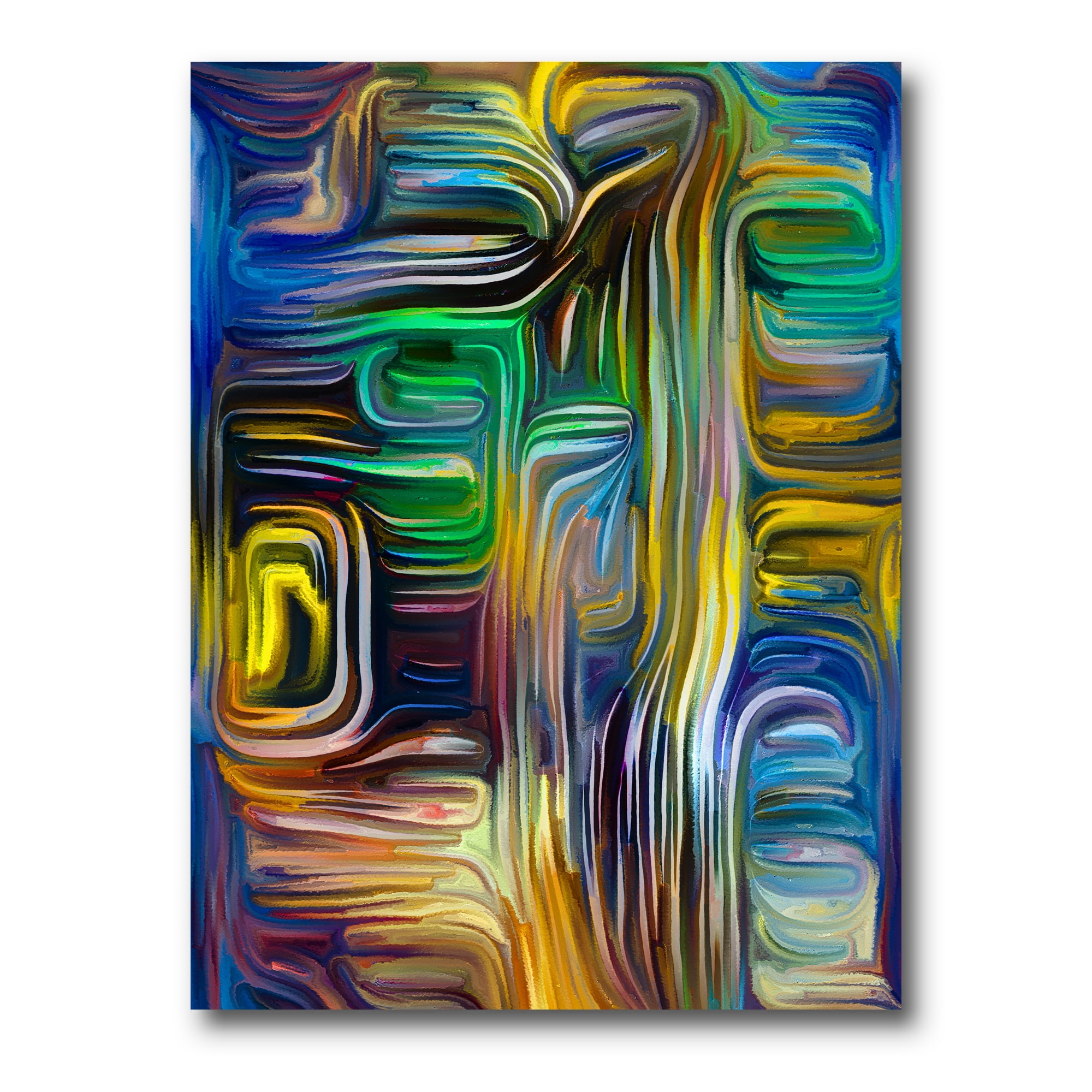 Designart ' Colour Spiral Fusion VI ' Modern Canvas Wall Art Print