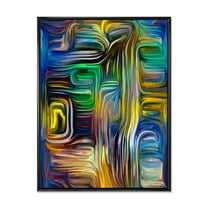 Designart 'Colour Spiral Fusion VI' Modern Framed Canvas Wall Art Print
