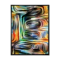 Designart 'Colour Spiral Fusion VII' Modern Framed Canvas Wall Art Print