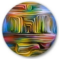 thumbnail image 1 of Designart 'Colour Spiral Fusion VIII' Modern Circle Metal Wall Art 23x23 - Disc of 23, 1 of 5