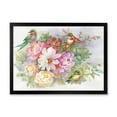 thumbnail image 1 of Designart 'Colourful Birds and Vibrant VIntage Flowers' Traditional Framed Art Print, 1 of 4