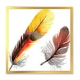 thumbnail image 1 of Designart 'Colourful Boho Art Feathers IV' Bohemian & Eclectic Framed Art Print, 1 of 4