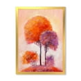 thumbnail image 1 of Designart 'Colourful Trees Abtract Impression I' Traditional Framed Art Print, 1 of 4