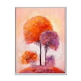 thumbnail image 1 of Designart 'Colourful Trees Abtract Impression I' Traditional Framed Canvas Wall Art Print, 1 of 5