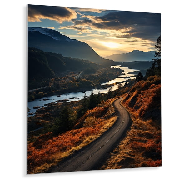 Designart "Columbia River Gorge in the USA I" USA Metal Art Living Room
