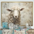thumbnail image 1 of Designart "Comfortable Sheep In Beige IV" Sheep Floater Framed Canvas Prints, 1 of 1