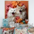thumbnail image 1 of Designart "Companionable Pixiebob Cats I" Animals Cat Floater Framed Wall Art Prints, 1 of 5