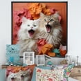 thumbnail image 1 of Designart "Companionable Pixiebob Cats I" Animals Cat Floater Framed Wall Art Prints, 1 of 5