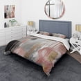 thumbnail image 1 of Designart "Complex Circles in Pink and Gold" Modern Shapes Transitional Bedding Covert Set - Abstract Modern Shapes Transitional Pink Abstract Bed Set With 1 Sham, 1 of 6