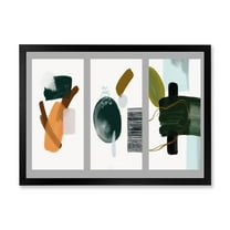 Designart 'Compostion Minimalistic of Organic Shapes IV' Modern Framed Art Print