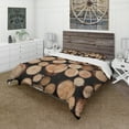 thumbnail image 1 of Designart 'Concentric Circle of Firewod' Abstract Duvet Cover Set, 1 of 4