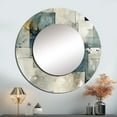 thumbnail image 1 of Designart "Concrete Symmetry In Shades Of Grey" Geometric Rund Mirror For Wall Decor - Large Grey Round Printed Mirror -Modern Round Living Room Mirror - 29" x 29", 1 of 6