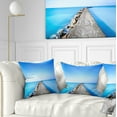 thumbnail image 1 of Designart Concrete and Rocks Pier - Seascape Throw Pillow - 18x18, 1 of 5