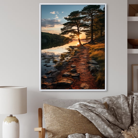 Designart "Connecticut horizon V" Connecticut Floater Framed Canvas Print