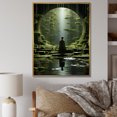 thumbnail image 1 of Designart "Contemplation In A Zen Garden Through Meditation II" Meditation Floater Framed Canvas Wall Art, 1 of 5