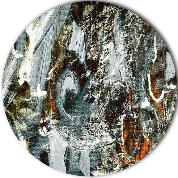 Designart 'Contemporary Abstract Design' Abstract Circle Metal Wall Art