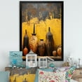 Designart "Contemporary Artistry in Yellow Pottery" Geometric Framed