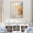 thumbnail image 1 of Designart "Contemporary Beige And Gold River Scenery" Coastal Ocean Floater Framed Wall Art Living Room, 1 of 5