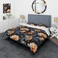 thumbnail image 1 of Designart "Contemporary Botanical Chic" Pink Floral Bedding Covert Set - Cottage Bed Set With 2 Shams, 1 of 5