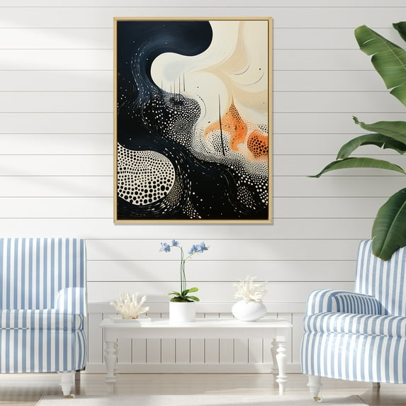 Designart "Contemporary Collage Of The Deep Marine I" Coastal Coral Under Water Floater Framed Wall Art Prints
