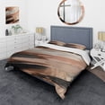 thumbnail image 1 of Designart "Contemporary Forms Rose Gold and Pink II" Abstract Bedding Covert Set - Modern Gold Bed Set With 2 Shams, 1 of 6
