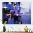 thumbnail image 1 of Designart "Contemporary Fusion: Black, Blue, and Purple I" Abstract Painting Wall Art Prints, 1 of 7