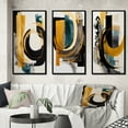 thumbnail image 1 of Designart "Contemporary Green Art Deco III" Modern Framed Wall Art Set Of 3 - Green Abstract Transitional Frame Gallery Wall Set For Home Decor, 1 of 6