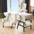 thumbnail image 1 of Designart "Contemporary Minimalist Black and White V III" Black Lines Upholstered Accent Chair - Modern Arm Chair For Living Room, 1 of 5