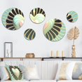 thumbnail image 1 of Designart "Contemporary Pastel Radiating Pink Heart V" Romantic Abstract Metal Wall Art Set of 5 Piece, 1 of 5