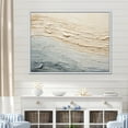 thumbnail image 1 of Designart "Contemporary River In Beige And Grey Tones I" Coastal Ocean Floater Framed Wall Decor, 1 of 5