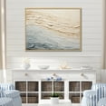 thumbnail image 1 of Designart "Contemporary River In Beige And Grey Tones I" Coastal Ocean Floater Framed Wall Decor, 1 of 5