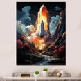 thumbnail image 1 of Designart "Contemporary Shuttle Ascent I" Rocketship Canvas Art Print, 1 of 7
