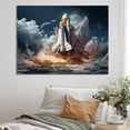 thumbnail image 1 of Designart "Contemporary Shuttle Ascent II" Rocketship Wall Art Prints, 1 of 7